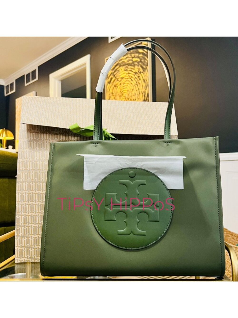 Tory Burch Moss Green Ella Tote